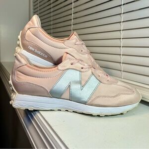 New Balance 327 Astral Pink Silver Casual Shoes GS327MU1 Womens Size 8.5 M / M 7